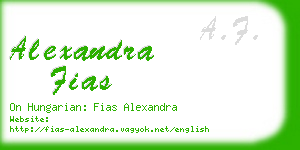 alexandra fias business card